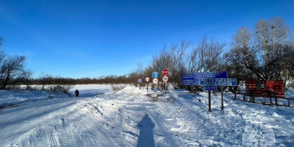 Новая ледовая переправа открылась в Хабаровском крае