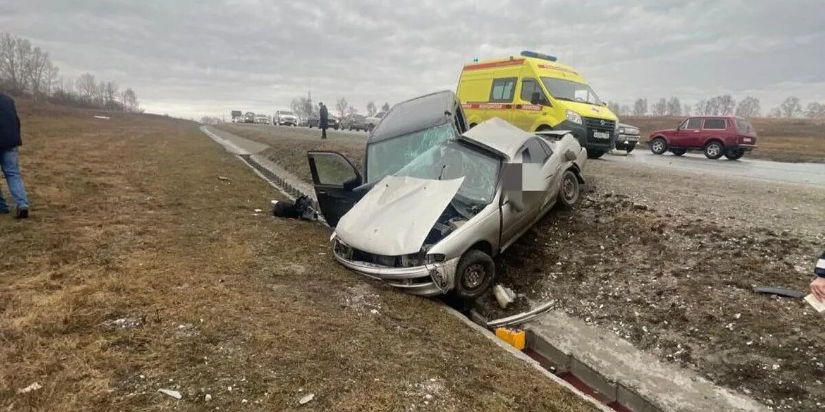 В Искитимском районе на Чуйском тракте в погиб водитель Toyota Carina – трое из микроавтобуса Honda госпитализированы