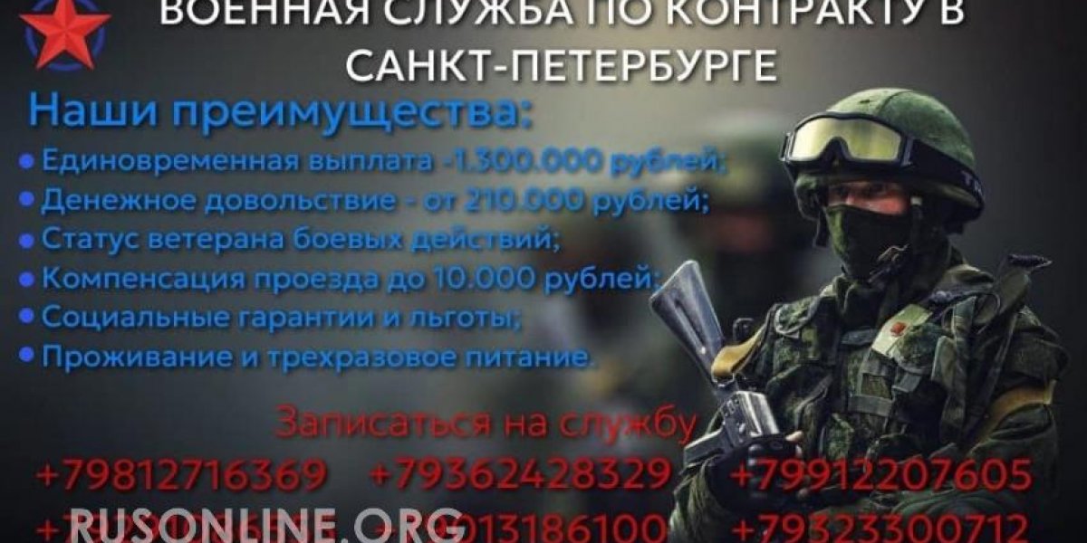 Лучшие условия: Военная служба по контракту в Санкт-Петербурге