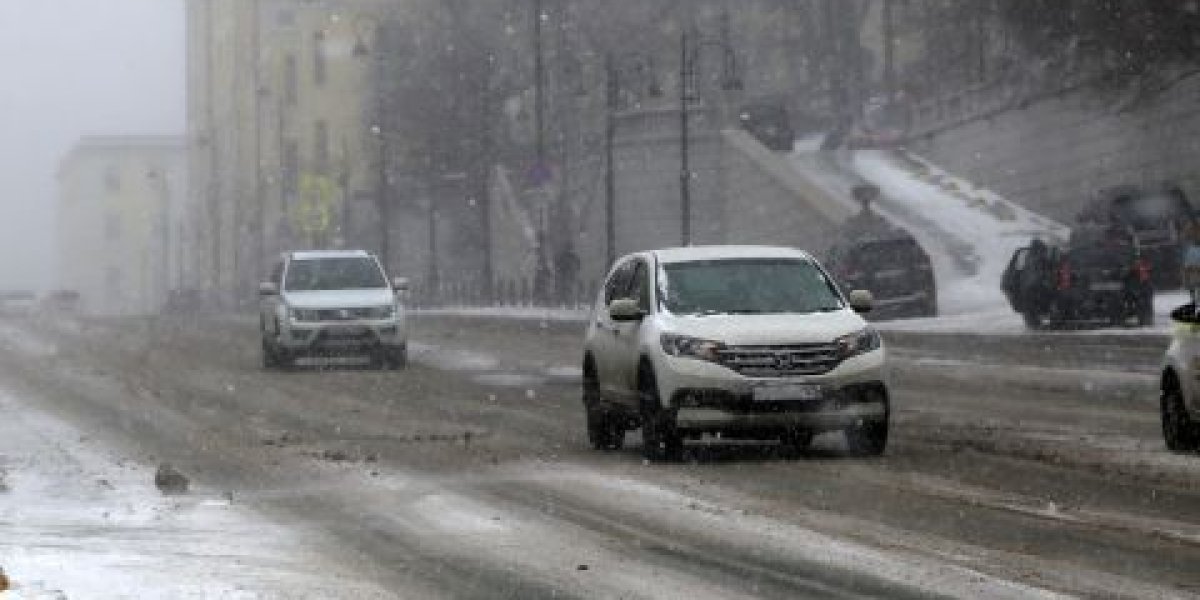 Первый сильный снегопад сезона накрыл Владивосток - фоторепортаж