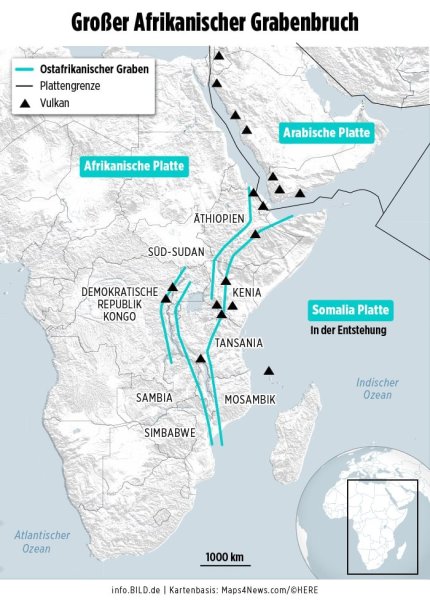 Восточно-Африканский разлом увеличивается быстрее, чем ожидали учёные