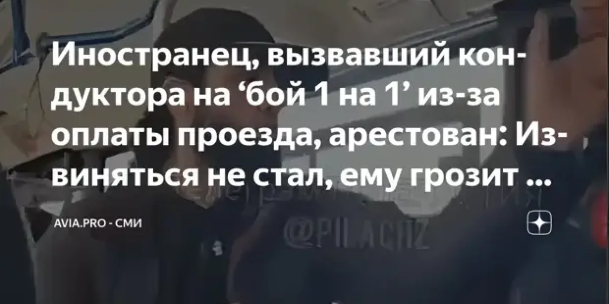Безбилетный мигрант вызвал контролершу выйти "1 на 1". Ему не повезло, Бастрыкин уже взял на контроль
