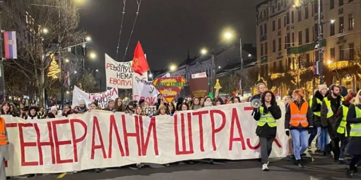 Сербские студенты призывают к всеобщей блокаде