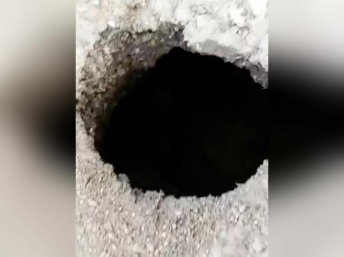 В Уфе обнаружили очередной провал грунта