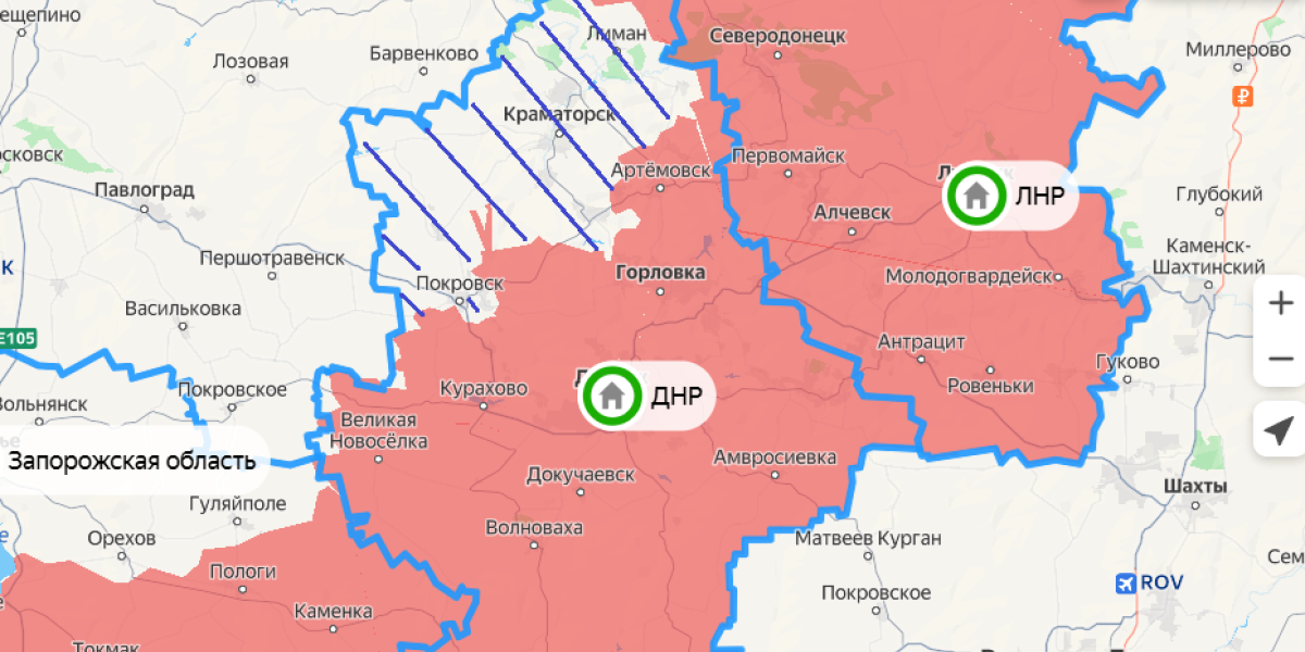 Какую часть Донбасса, Запорожской и Херсонской области освободила Россия по состоянию на 18.08.2025