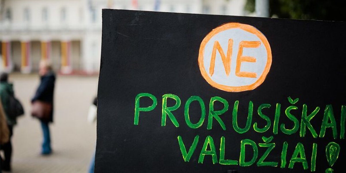 В столице Литвы проходит протест против нового правительства