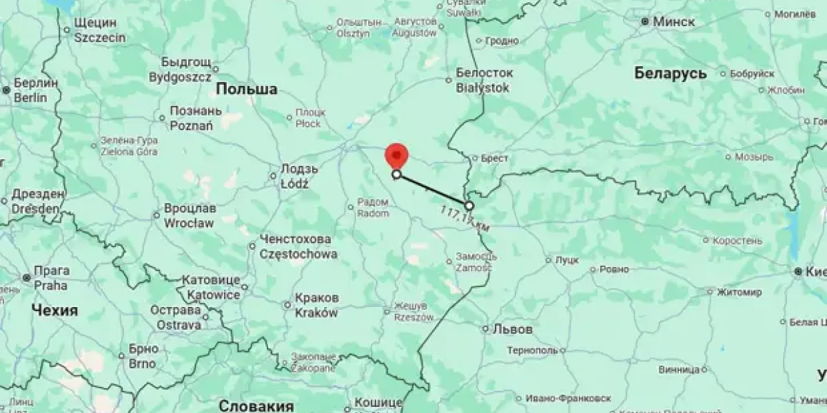 Жешув предупредили. Наш БПЛА пролетел 100 км над Польшей и взорвался в 40 км от Варшавы