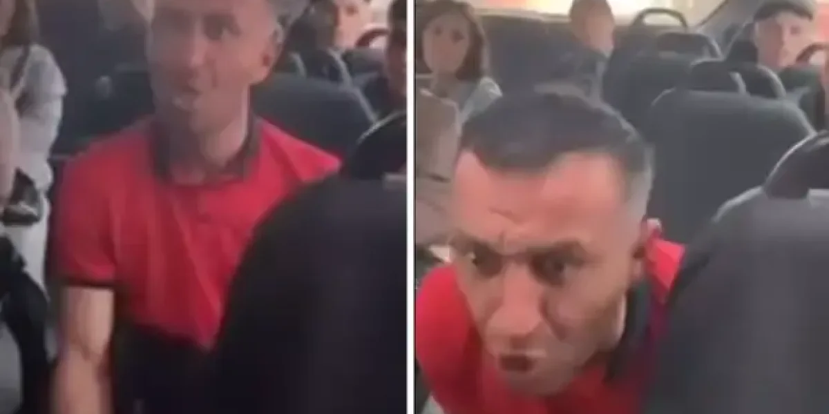 «Я сказал — останови!». Видео невменяемого приезжего в маршрутке.  Удар в челюсть остановил его
