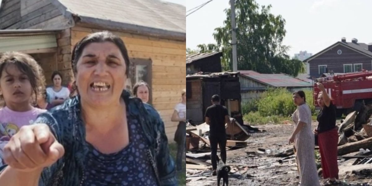 Уставшие от беспредела цыган местные спалили им 6 домов, а теперь «кочевые» нагло потребовали от властей: «Верните всё или пойдем в суд!»