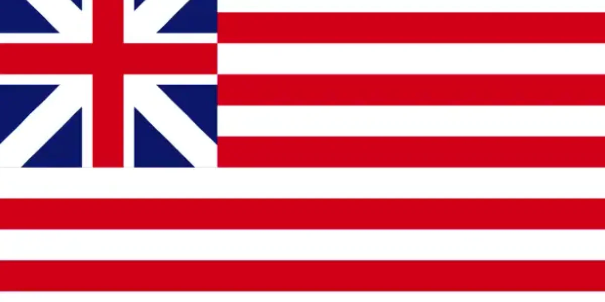 Вот такой был сначала флаг у США. Почему там была змея?