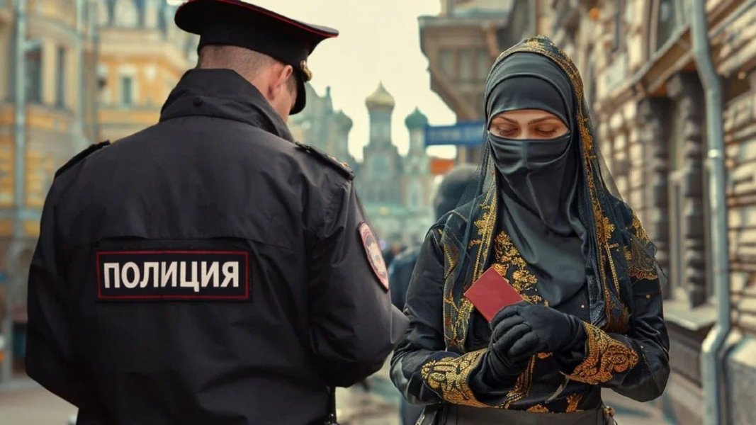 "Я это не сниму, уберите руки": Приезжая в никабе закатила скандал полиции. Ответ был неожиданным