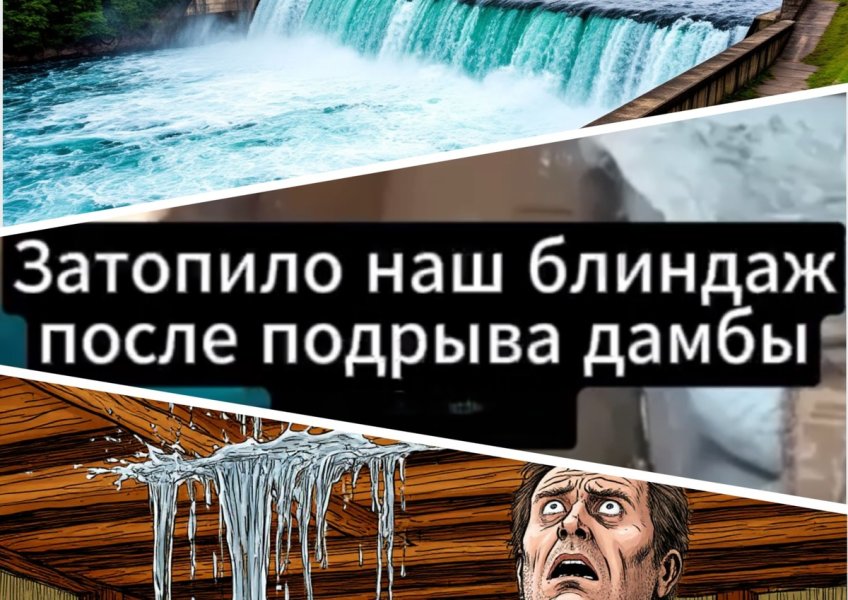 "Машина стоит в воде, выехать не может". Протечку на дамбе первыми почувствовали военные