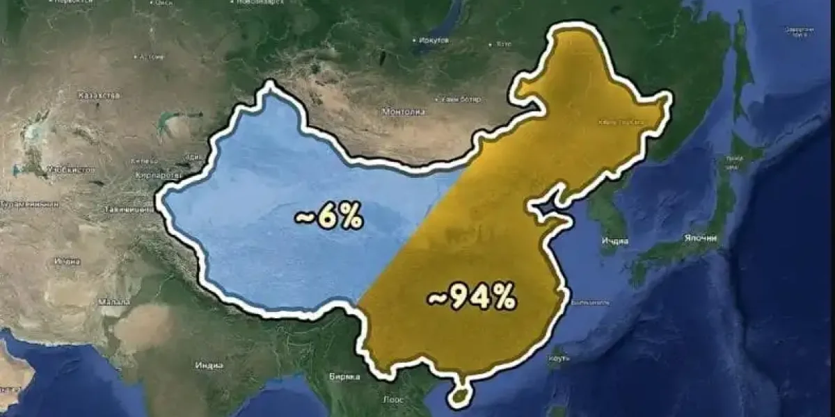 Почему в северо-западной части Китая практически никто не живёт: что значит линия Хэйхэ-Тэнчун