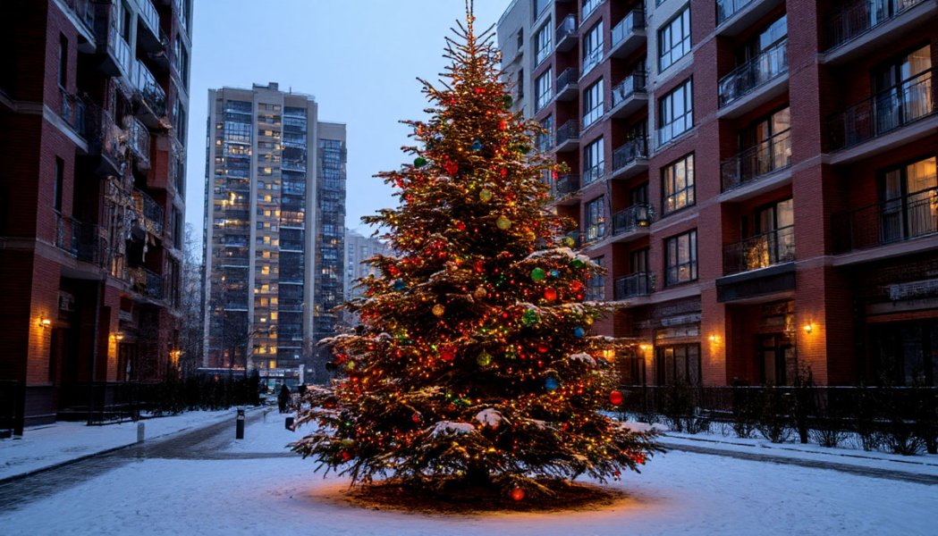 Борьба в Новогодней ёлкой началась – в московском ЖК потребовали её убрать
