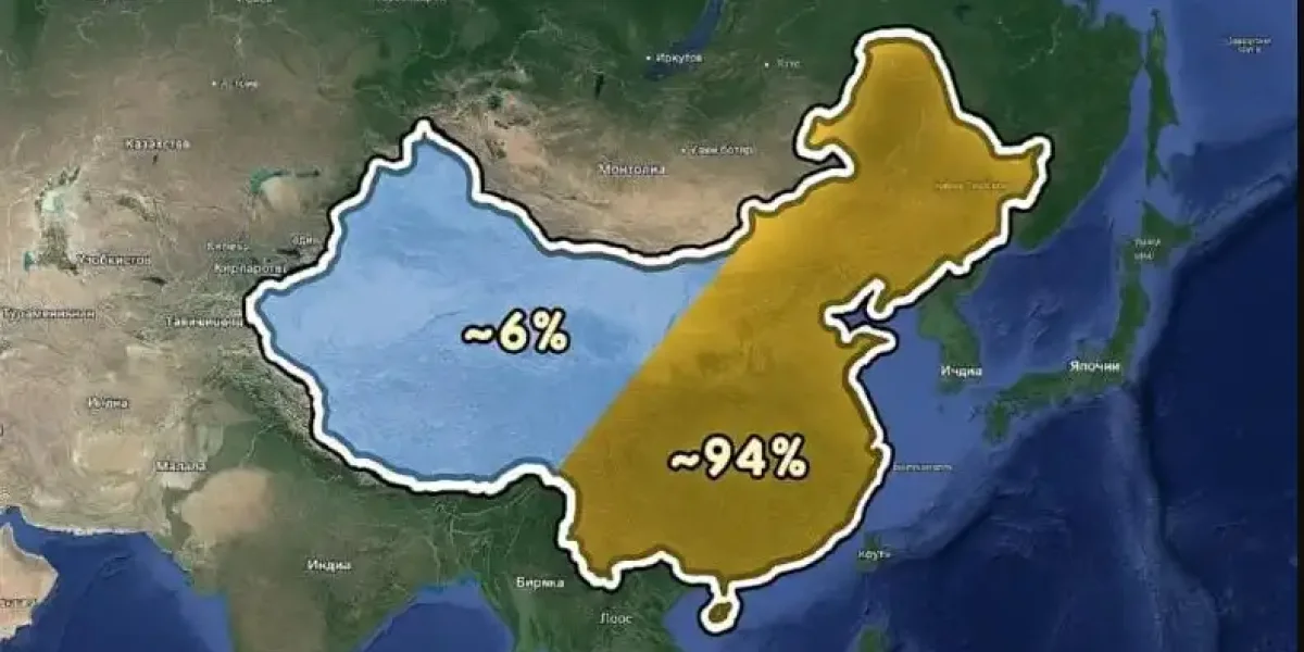Почему в северо-западной части Китая практически никто не живёт: что значит линия Хэйхэ-Тэнчун