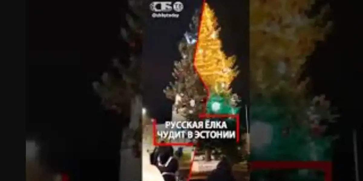 Русские идут! Эстония в шоке: елка в Силламяэ зажглась только после команды на русском. Это не шутка, а политический протест?