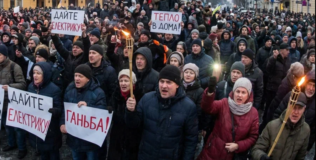 Вслед за Киевом восстали другие города. Украинцы угрожают взрывами. Зеленский срочно покидает страну