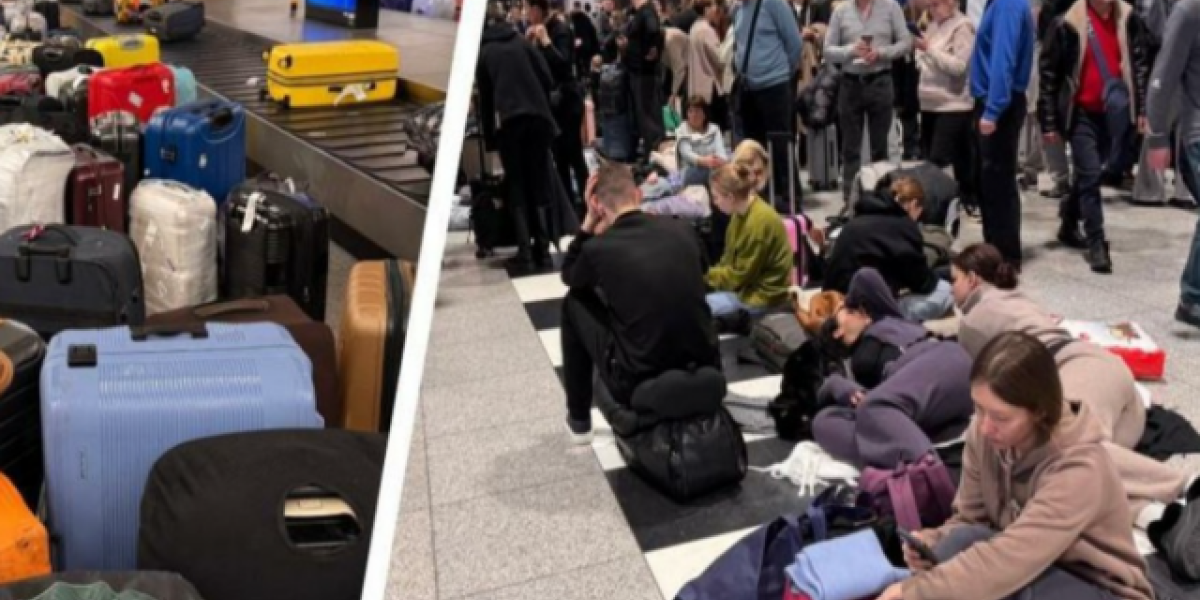 Пассажиры ночуют на полу в Шереметьево из-за массовых отмен рейсов