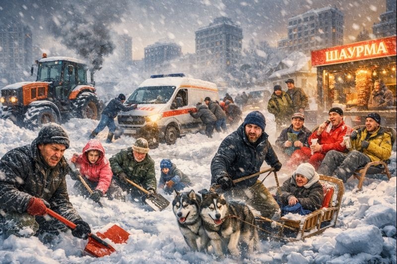 Русских поставили на колени. В снег! Москвичей выгнали на мороз с лопатами, деньги получили приезжие