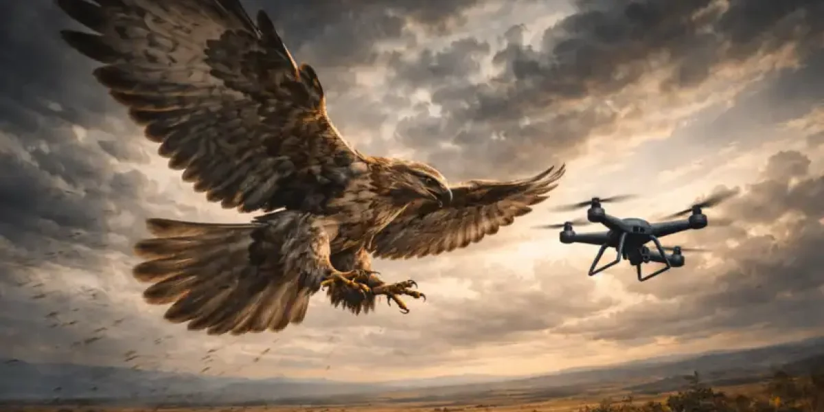 &laquo;Пернатый ангел-хранитель&raquo;: Огромный орёл разломал украинский дрон и спас русского штурмовика в зоне СВО