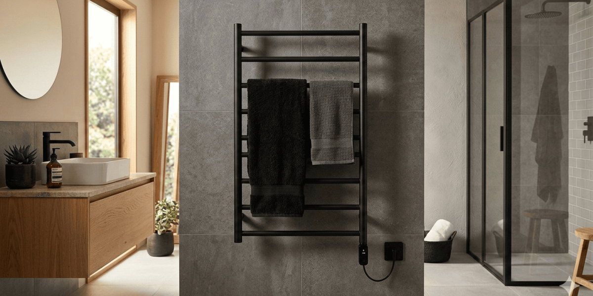 Черный электрический полотенцесушитель &mdash; практично или нет