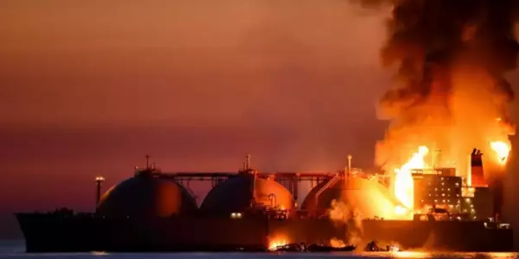 Эскалация на море: дроны подожгли российский СПГ-танкер в Средиземноморье