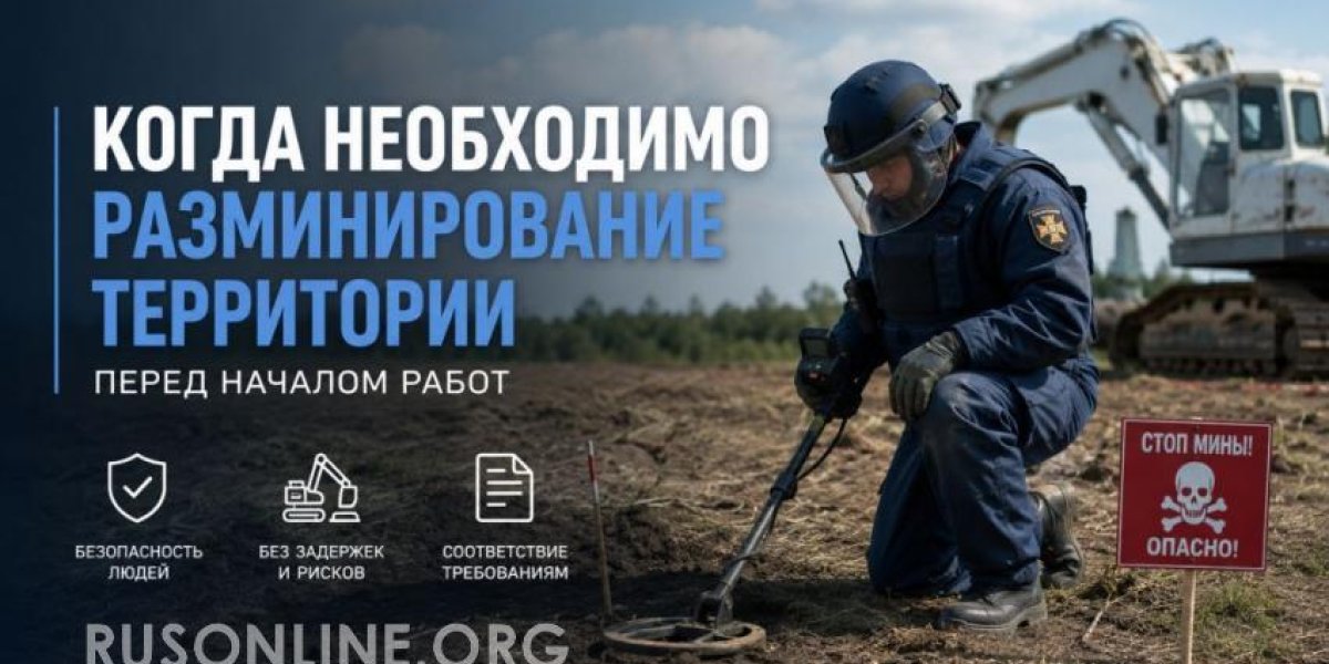 Когда необходимо разминирование территории перед началом работ