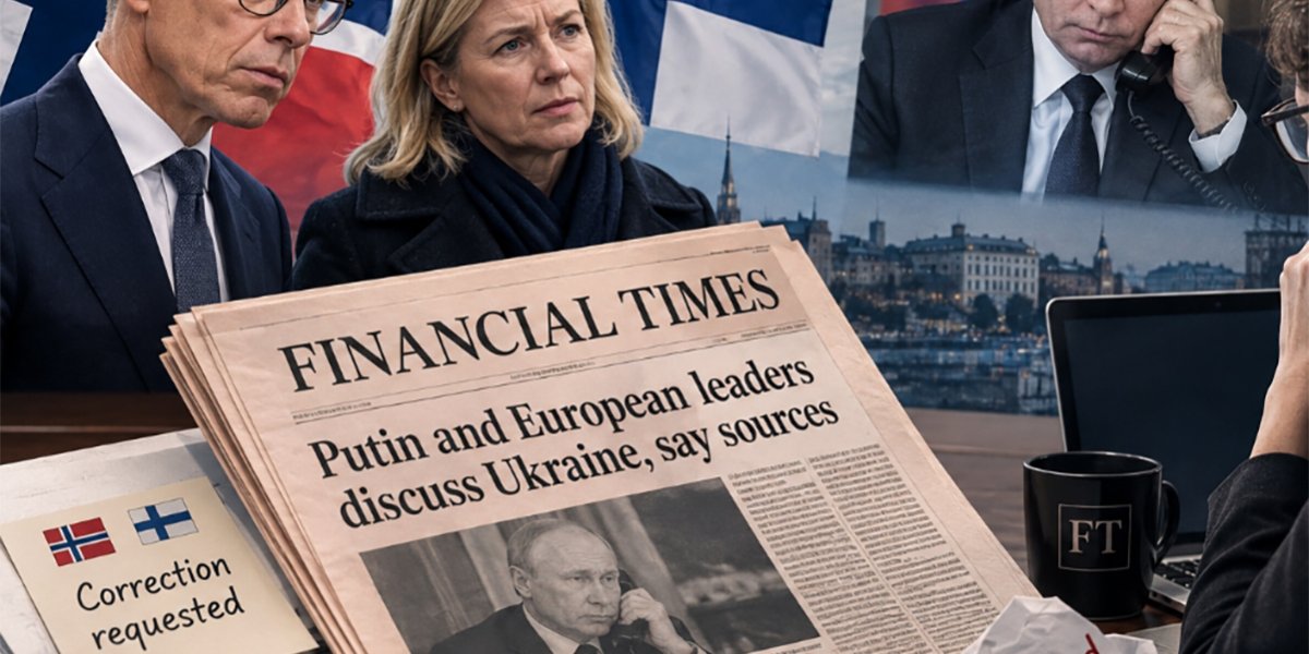Премьер Норвегии потребовал от FT исправить статью о разговоре с Путиным: «Это неправда» Премьер Норвегии потребовал от FT исправить статью о разговоре с Путиным: «Это неправда»