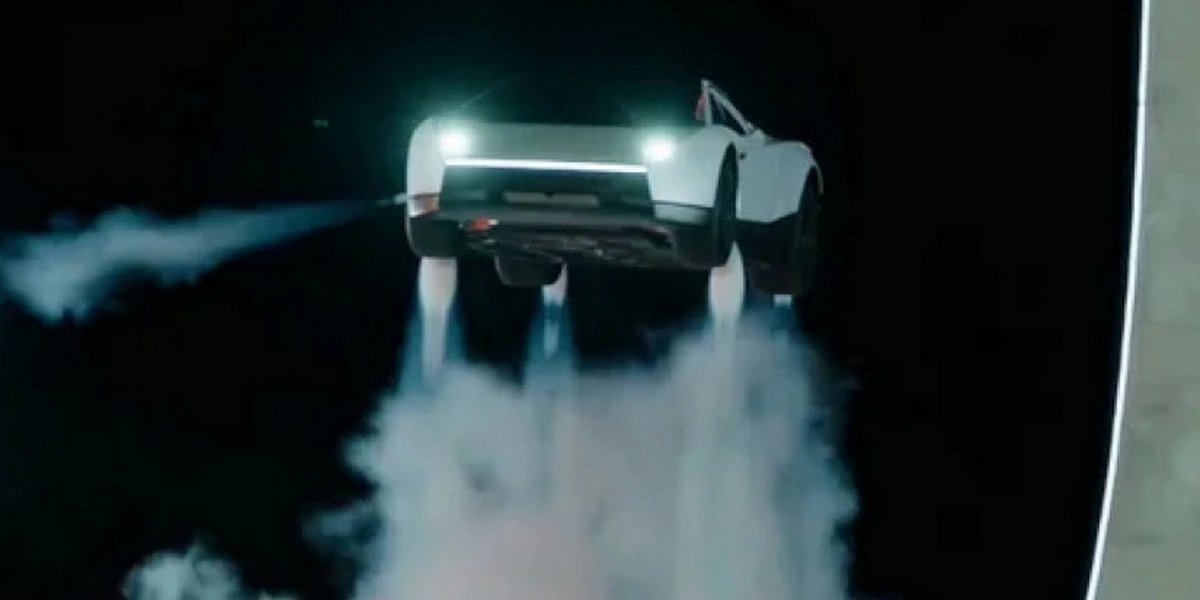 Tesla представила летающий электрокар Roadster: опубликовано впечатляющее видео (ВИДЕО)