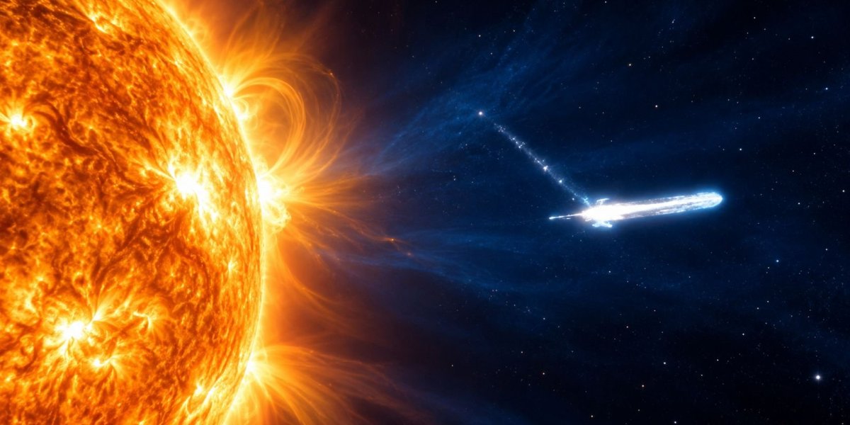 На снимках NASA увидели «корабль пришельцев» длиной 4 км у Солнца: учёные объяснили загадочную полосу На снимках NASA увидели «корабль пришельцев» длиной 4 км у Солнца: учёные объяснили загадочную полосу