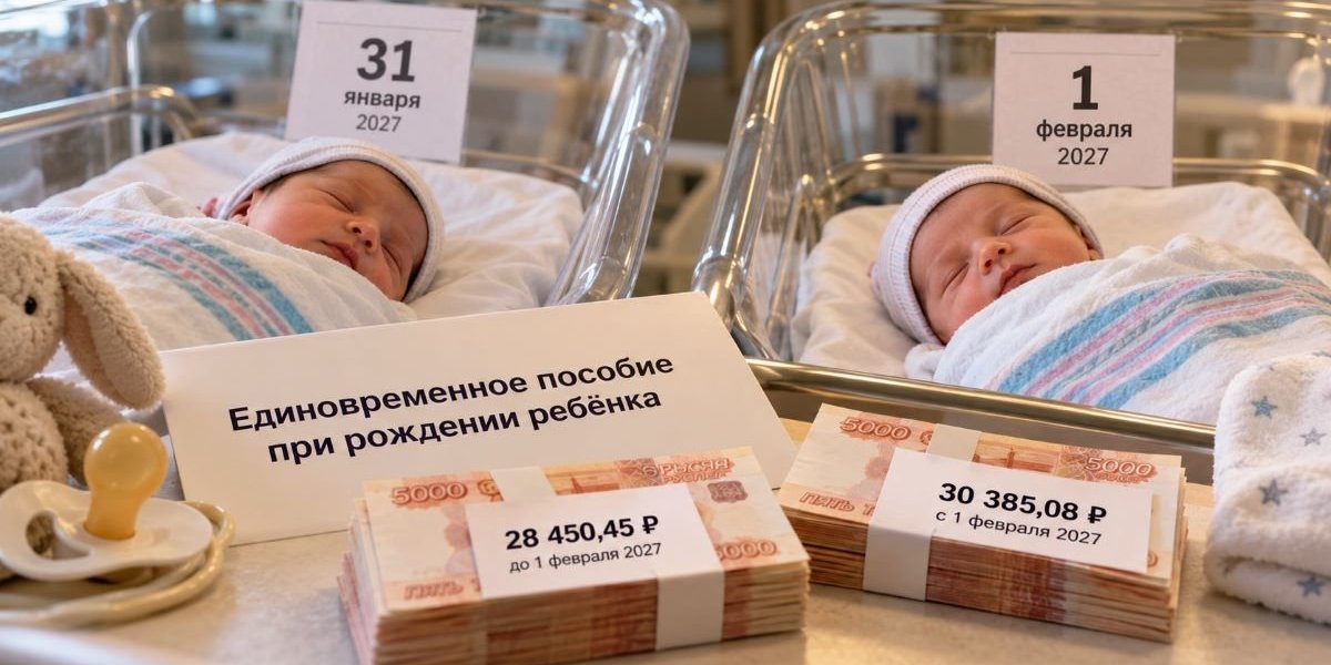 Пособие при рождении ребёнка в 2027 году: сколько заплатят с 1 февраля и кто получит больше 30 тысяч рублей Пособие при рождении ребёнка в 2027 году: сколько заплатят с 1 февраля и кто получит больше 30 тысяч рублей